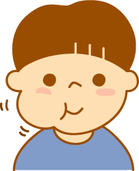ガムを噛んでいる子ども